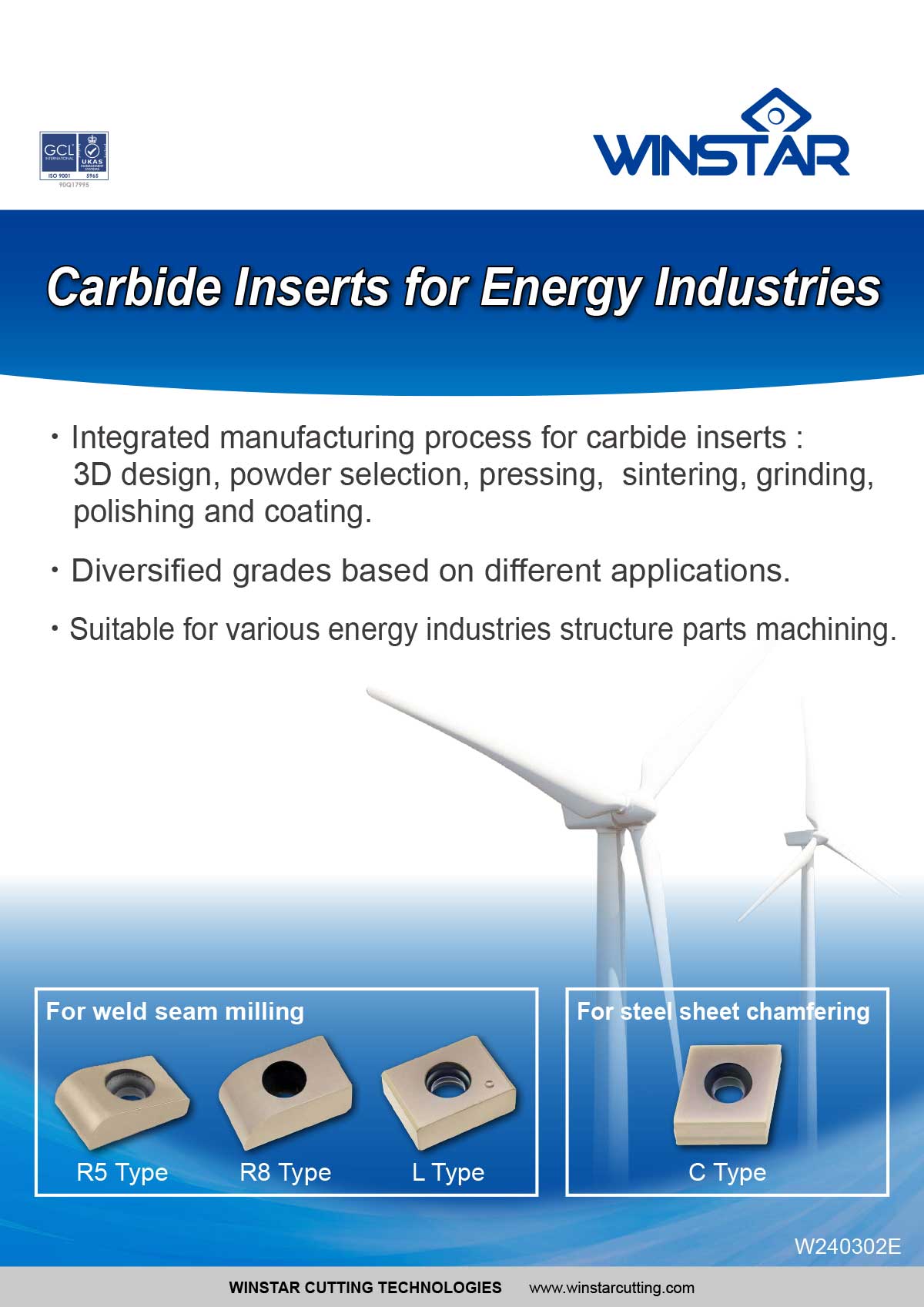 Winstar Carbide Inserts for Energy Industries